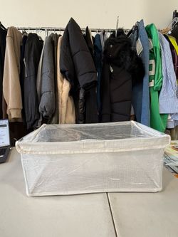 PVC Transparent Clothes Storage Box with Lid