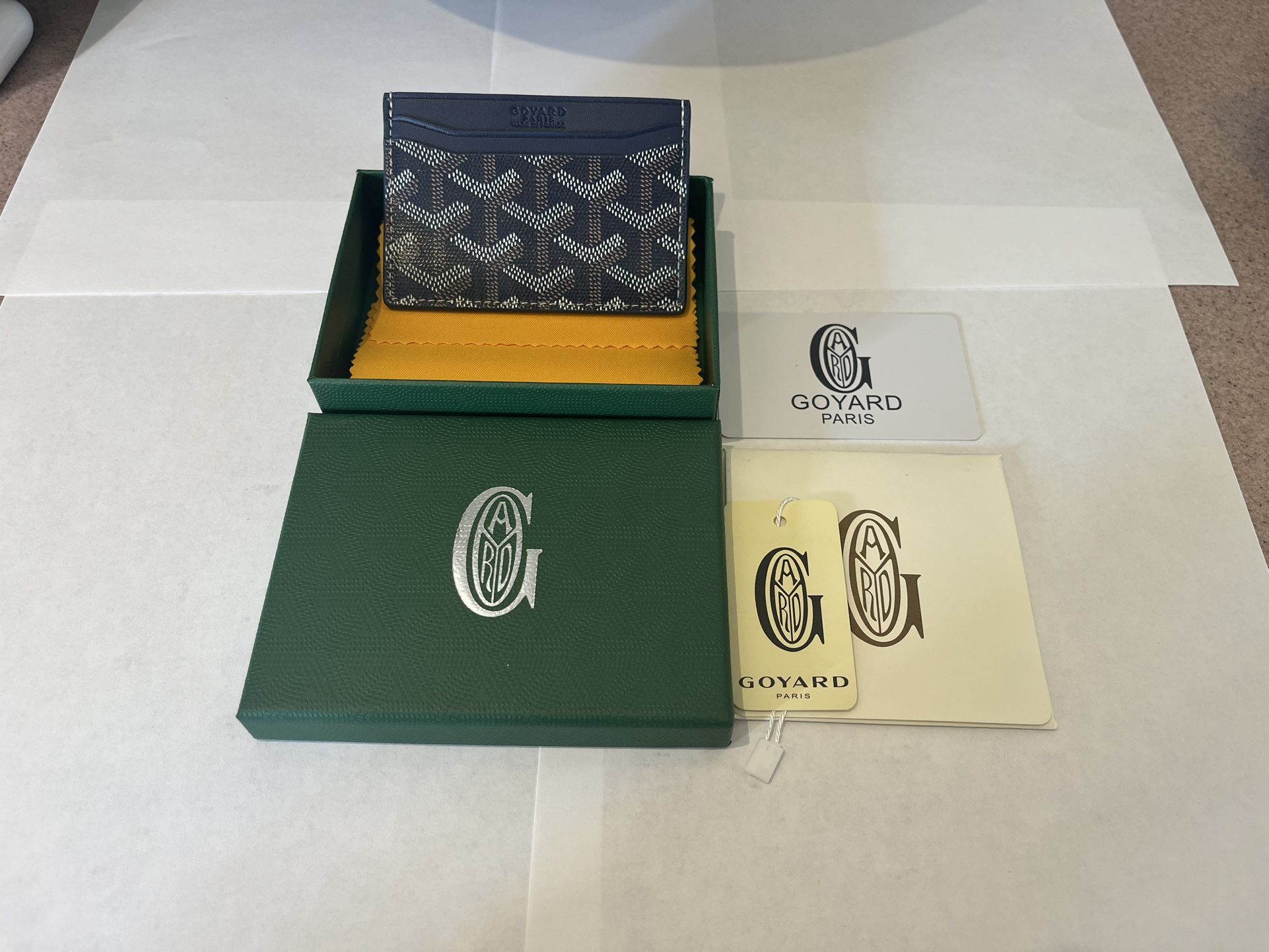 Goyard Saint-Sulpice Card Holder Wallet - BLUE Leather - with Box