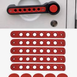 RED Door Handle Inserts Fit Jeep Wrangler JK