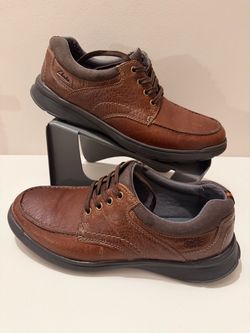 Clarks Cotrell Edge brown leather oxfords pre owned