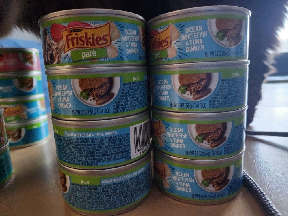 8 Cans Of Friskies Paté Ocean Whitefish And Tuna