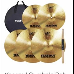 5 Piece Cymbal Set W/ Gig Bag. 