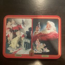 Coca Cola Christmas Playing Cards Tin 1996