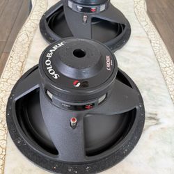 Rare Old School Car Subwoofers 2 15inch Kicker Solo Baric 1500watts max Power each sub Single Coil 2 Ohm 750w Rms With Custom made box Same As L7