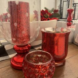 Red Candle Holder