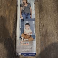 Baby Delight Span, Portable Expandable Folding Fabric Baby Gate, 30"-48", Charcoal Tweed