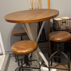 Pub Table And Bar Stools 