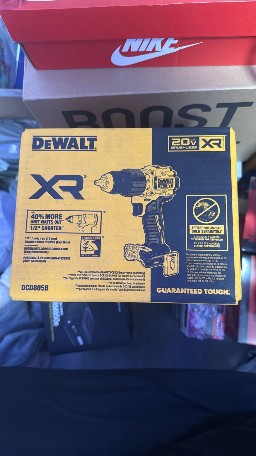 Dewalt XR 20V 1/2” DCD805B Hammer Drill