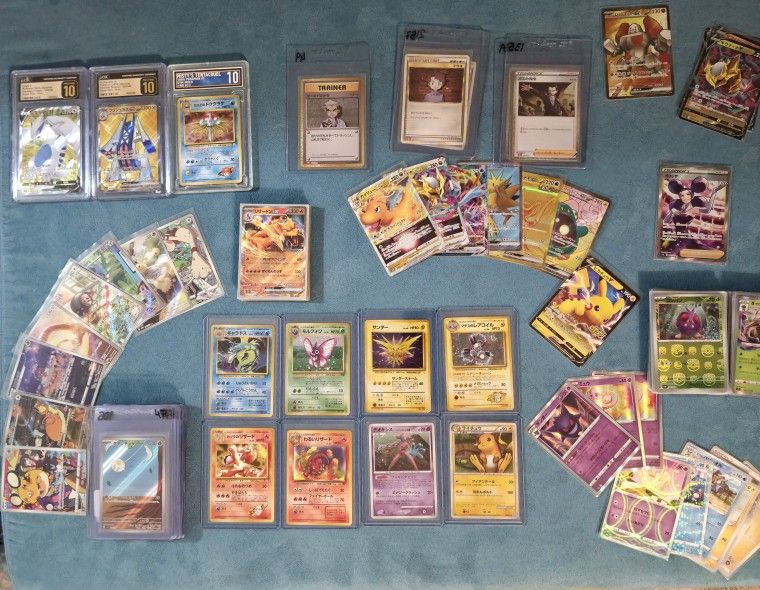 Japanese Pokémon Collection NM – 157 Cards (Vintage + 2 CGC 10s, Gyarados, Zapdos, Lugia V!) – $400 (70% Market Value)