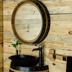 Bourbon Barrel Mirror