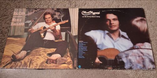 Two Merle Haggard Vinyl's "Big City " & "Let Me Tell You About a Song "