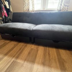 Black Futon with 2 storage drawers underneath P/U ONLY $150  OBO DELCO