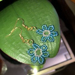 Flower Beaded Earrings