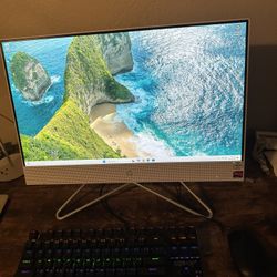 HP 22" All-in-One PC - Upgraded 12GB RAM - Fast SSD + 1TB Storage - Win 11 Pro 