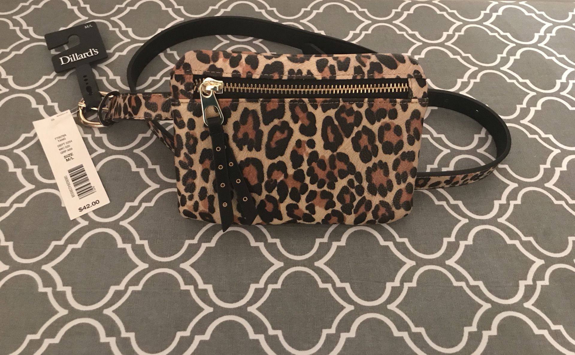 Leopard print belt bag