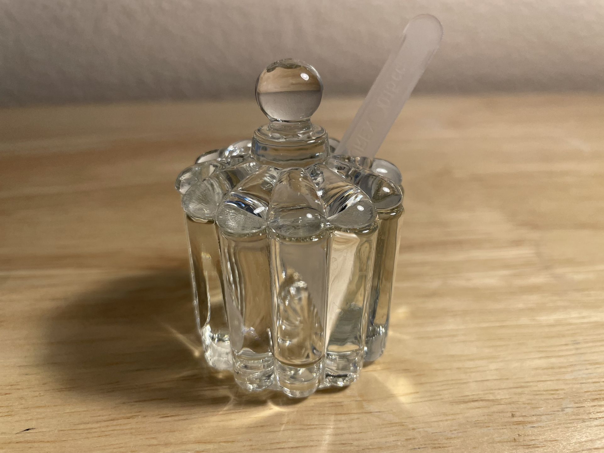 Vintage Heisey Crystolite Crystal Glass Salt Cellar and Mustard Condiment Pot Jar with Lid