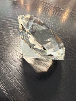 Clear Crystal Diamond Paperweight 60mm(2.4") Artificial Diamond (Clear)