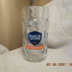 Samuel Adams Beer Octoberfest Mug Dimpled Glass Stein 0.5L 