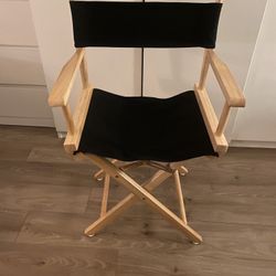 Classic home natural frame/black canvas Directors Chair