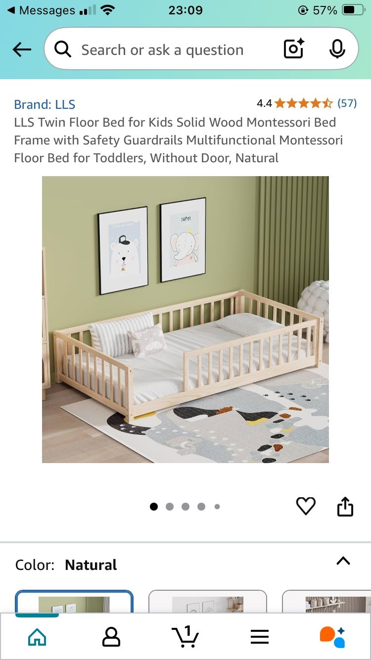 Twin Floor Bed And Mattress 