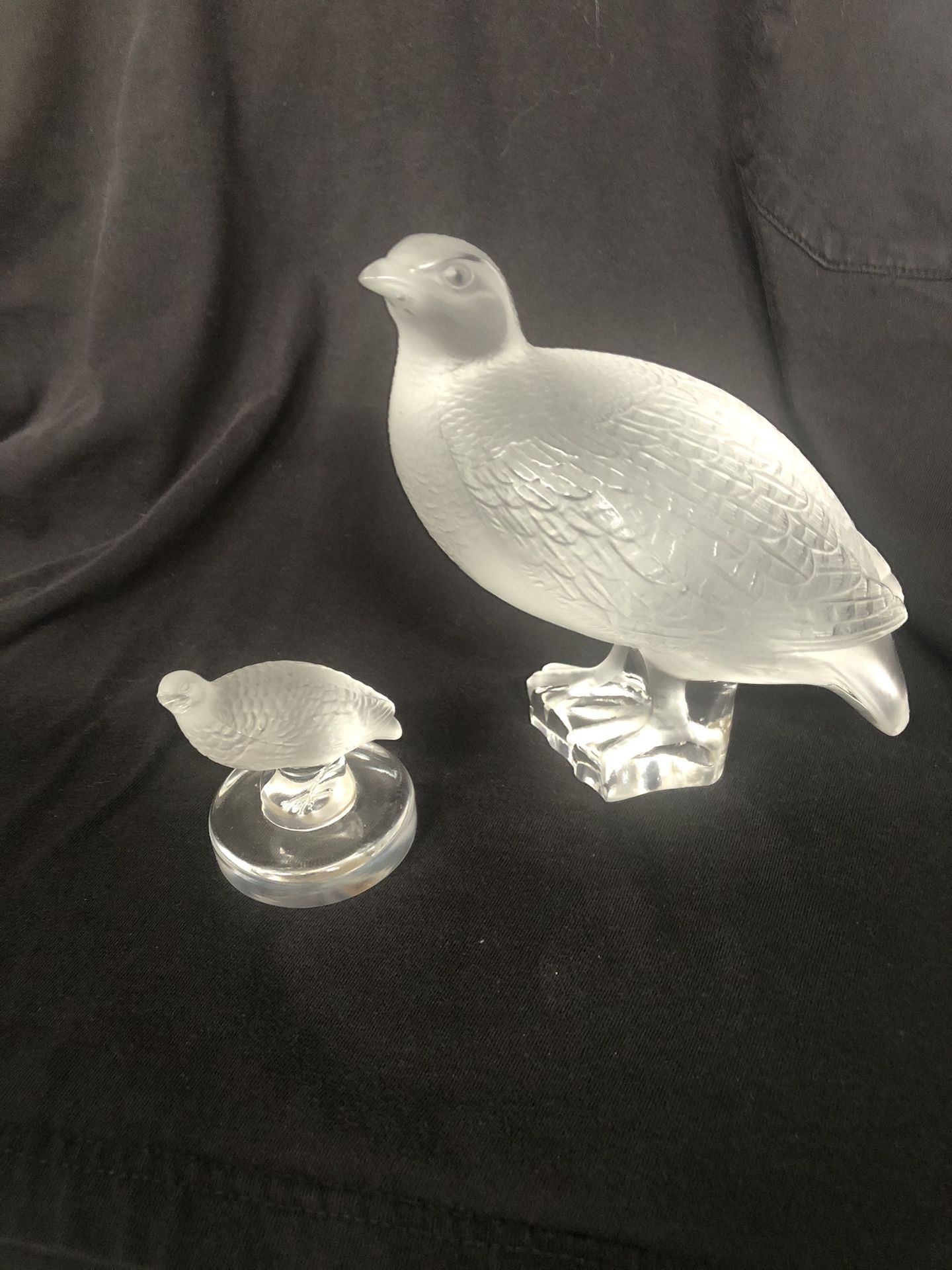 Lalique Signed Pheasants