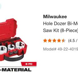 Milwaukee 8 piece hole saw kit