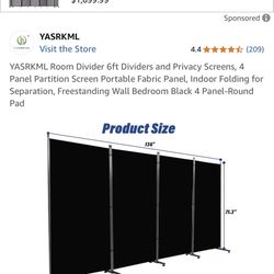 Black Room Divider 