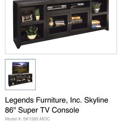 86 Inch Expresso Color Tv Stand For Sale , 