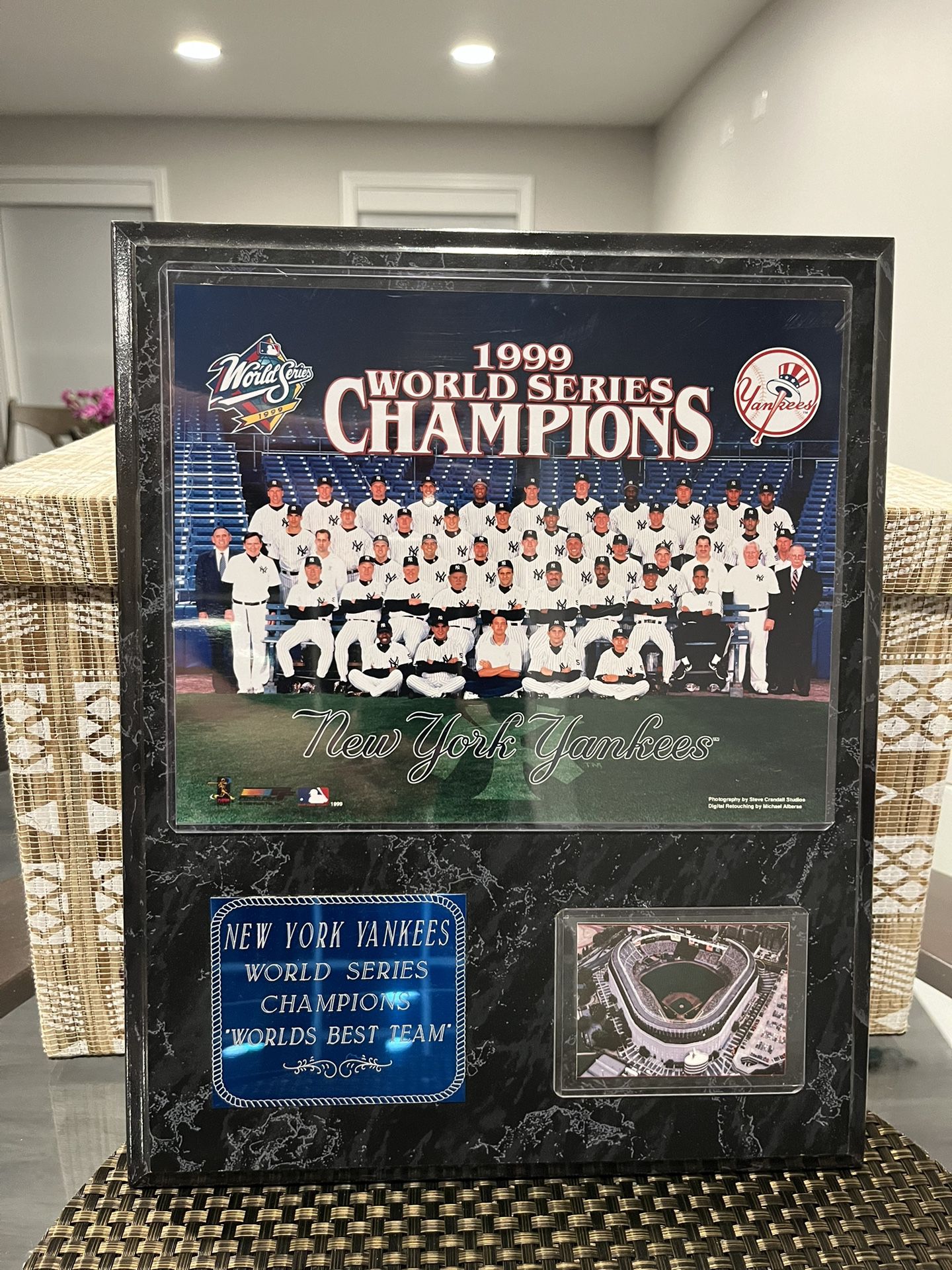 1999 Yankees World Series Team Photo Plaque 