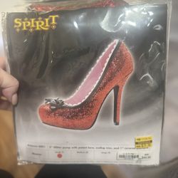 Red Sequin High Heels