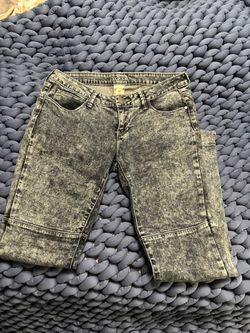 Acid-wash jeans by Decree.