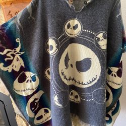 Nightmare Before Christmas Jack Skellington Hispanic Style Poncho