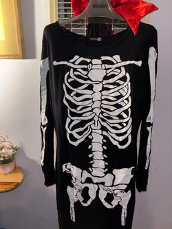 Boohoo Skeleton Print Mini Dress