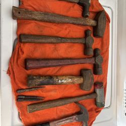 Vintage Wooden Handle Hammer Set