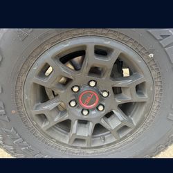 PTR56-89210-F2 Toyota TRD Pro 17" 6 Spoke Flat Black Wheel OEM - Toyota (PTR56-89210-F2)