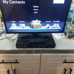 25 inch LG HD slim TV and Samsung smart DVD 
