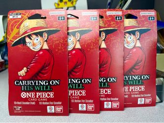 Carrying On His Will Sleeved Booster Pack - Carrying On His Will (OP13) (4 total packs) if taking all $18 each.