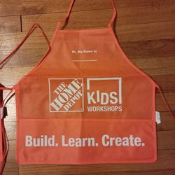 3/$10 🌟 NEW Kids Home Depot Workshop Orange Apron