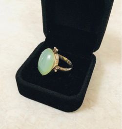 Sterling Moon Stone Ring, Size 8 1/2 (marked 925)