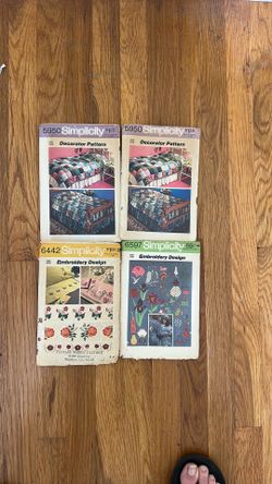 Four simplicity vintage craft patterns