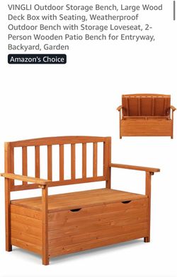 Bench 2 person with storage and storage box