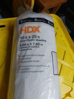 6mm Clear Plastic Sheeting 250sqft