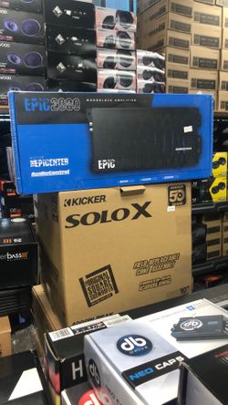 Kicker SoloX 10 and Audiocontrol epic 2000 on sale today