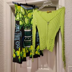 Skirt With Matching Top Size Sm