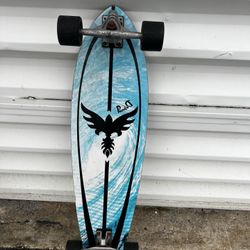 40” Yocaher Punked Drop Through Tsunami Longboard Speed Cruiser Skateboard  10” wide