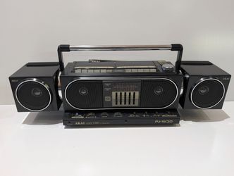 Vintage Akai PJ-W30 FU 4 Band Stereo Double Cassette Boombox Japan Radio