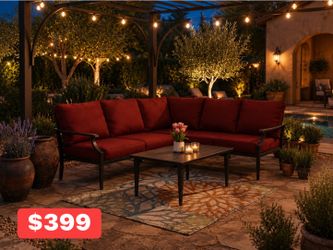 In stock patio furniture with cushions(we finance and deliver)