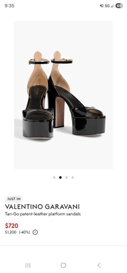 Woman Valentino Garavani Tan Go Patent Leather Platform Pump