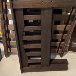 Dark Wood Twin Bed Frame 