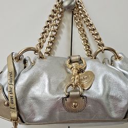 Vintage Metallic Juicy Couture Leather Bag. 